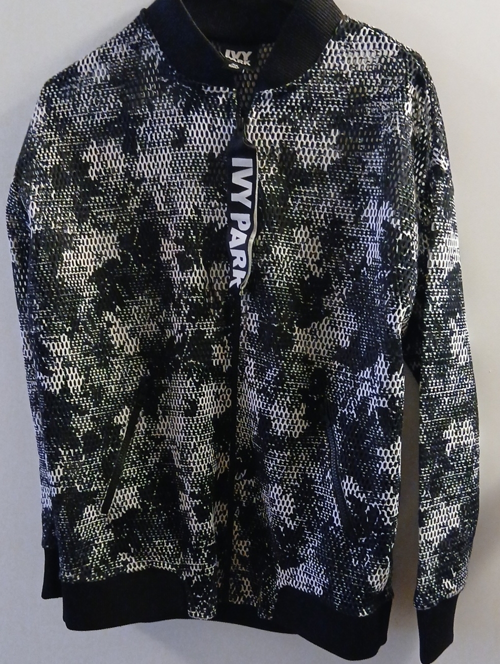 Ivy Park Floral Black & White MESH jacket (Size: XS)
